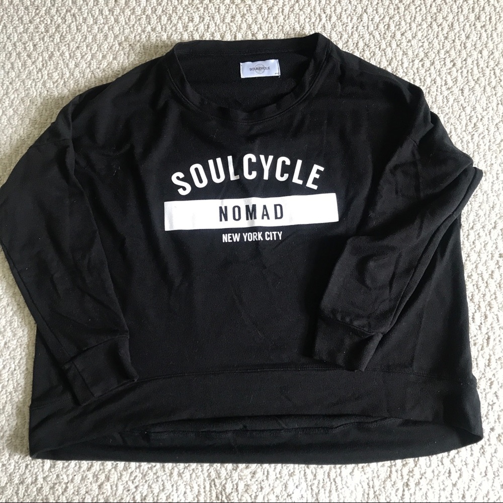 SOULCYCLE black “NOMAD” studio sweat shirt